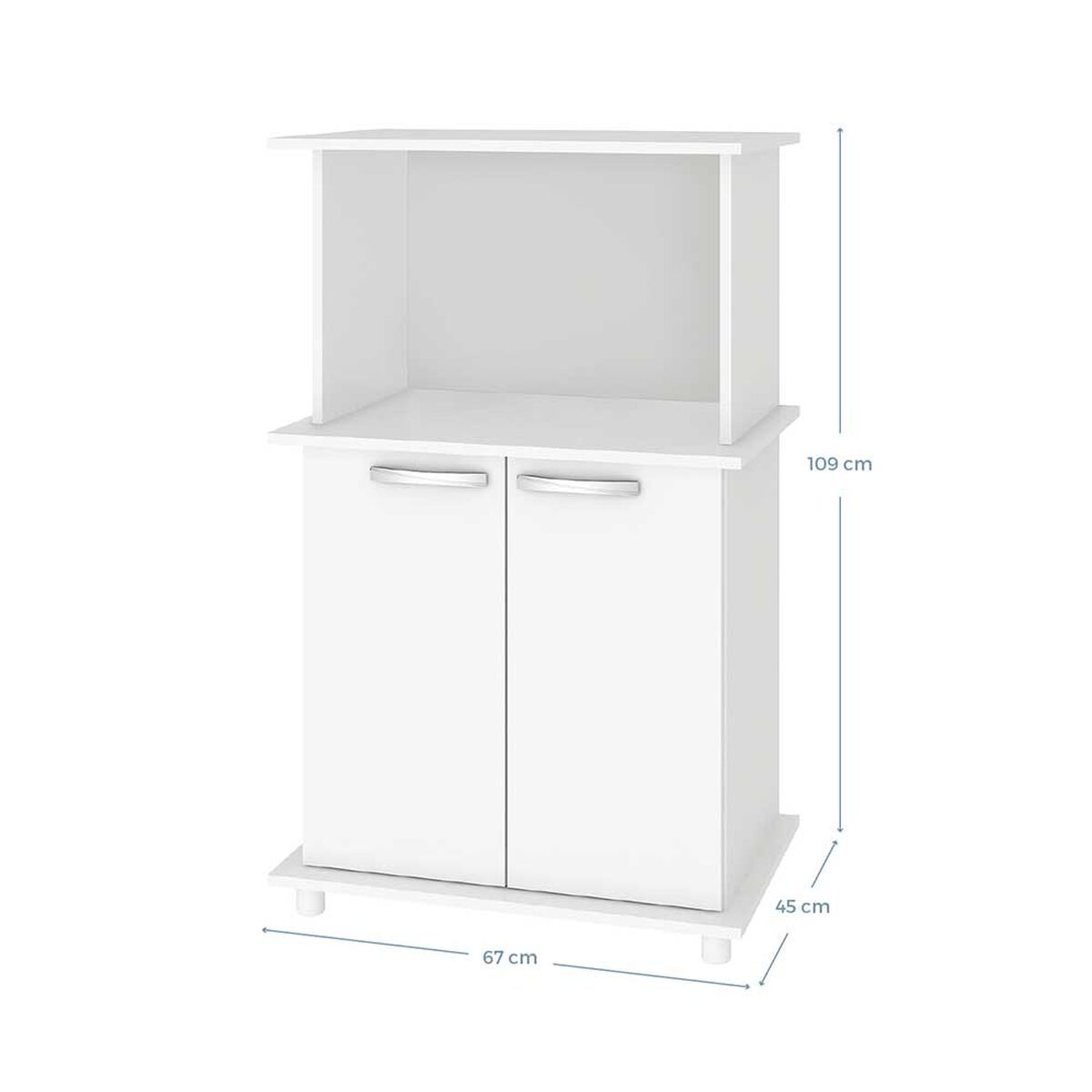 Mueble para Microondas Vekkahome Navona 2 Puertas Blanco