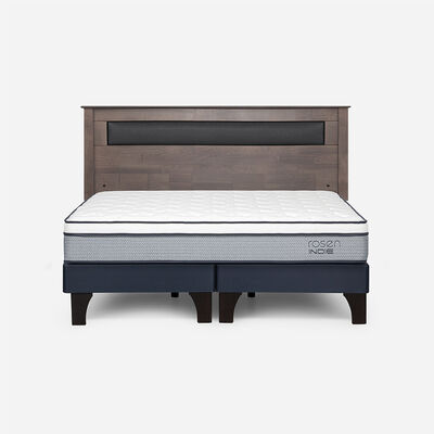 Combo Cama Europea Rosen King Indie BD + Respaldo Ferrara