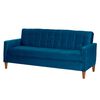Futón Latam Home Genova Velvet 3 Cuerpos Azul Petróleo