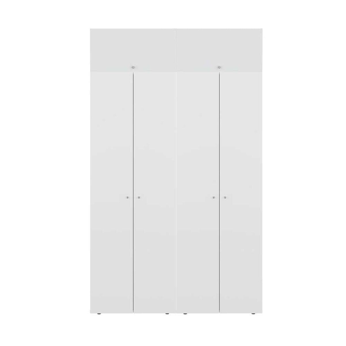Combo Closet Tuhome 6 Puertas + M&oacute;dulo Superior Dreams Blanco