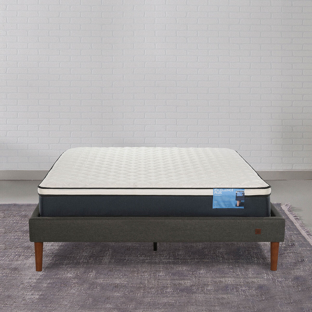 Cama Europea CIC 2 Plazas Excellence Plus + Almohadas Viscoelásticas