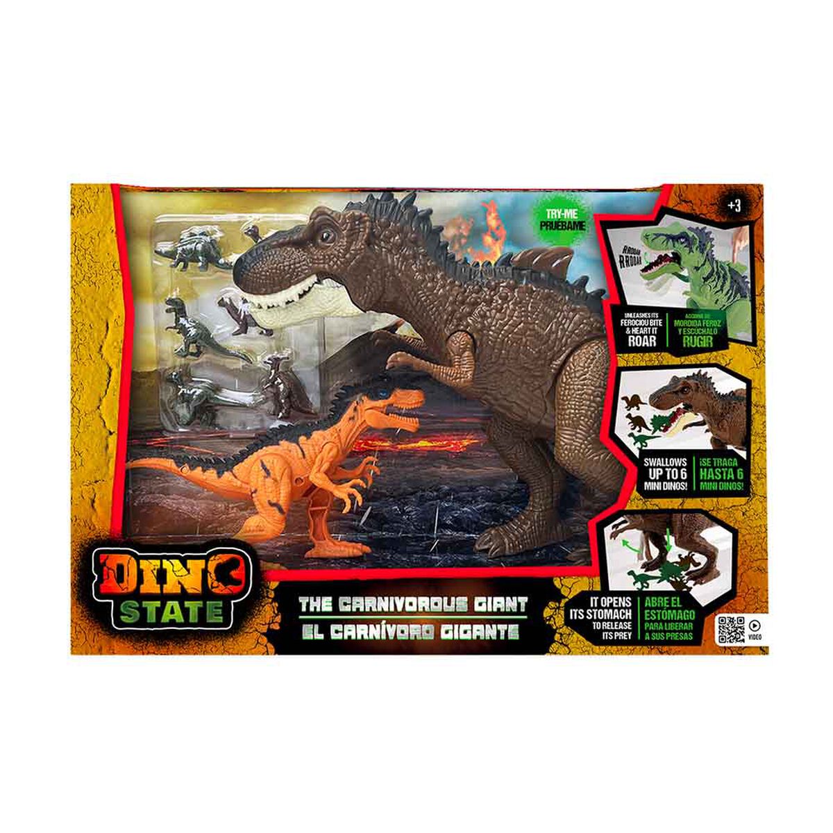 Set Figura Dino Carnivoro Dise&ntilde;os Surtidos Dino State