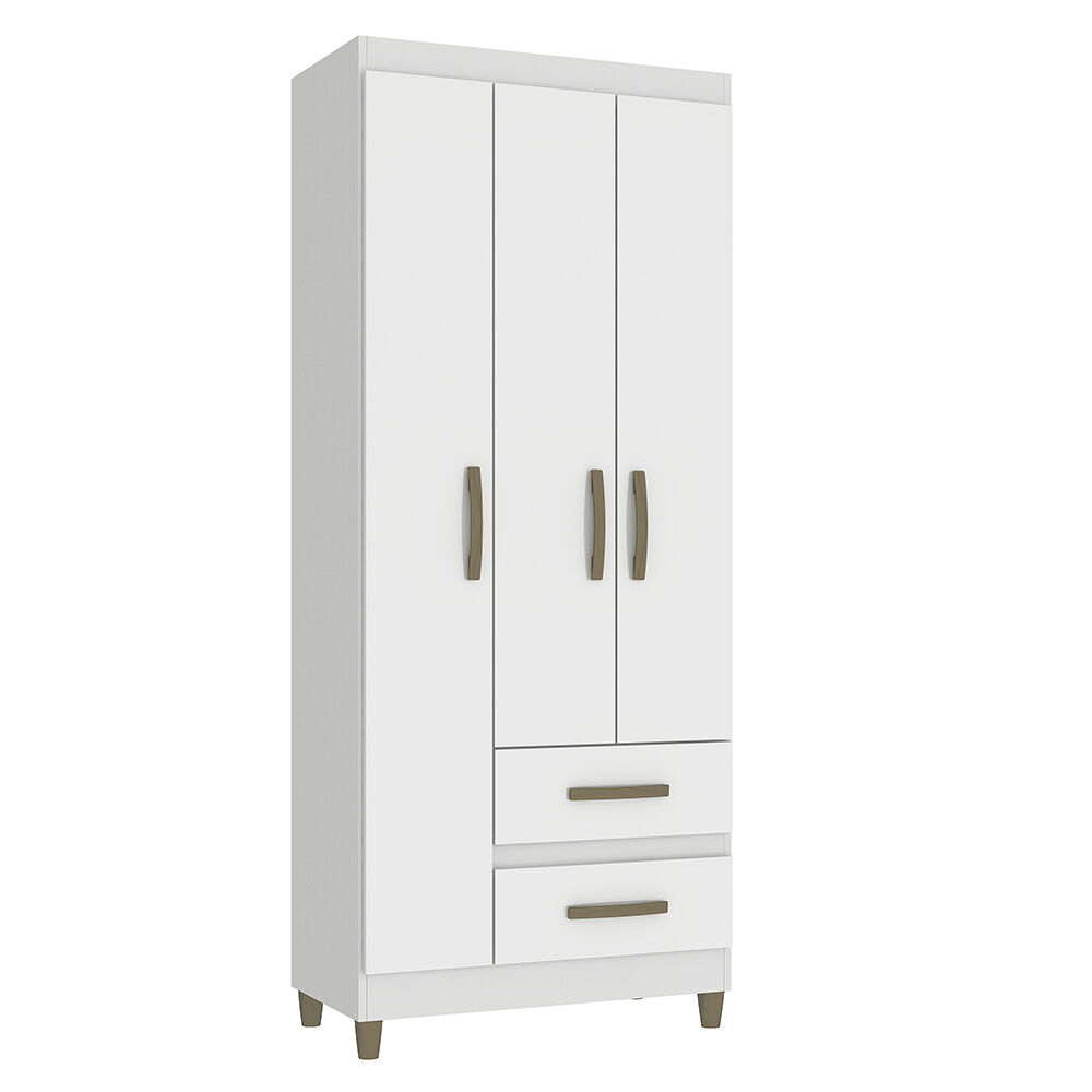 Clóset Vekkahome Porto 3 Puertas 2 Cajones Blanco