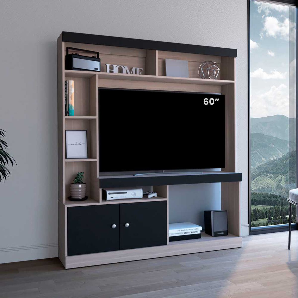 Estante TV TuHome Dante Hasta 65" Capri Y Wengue