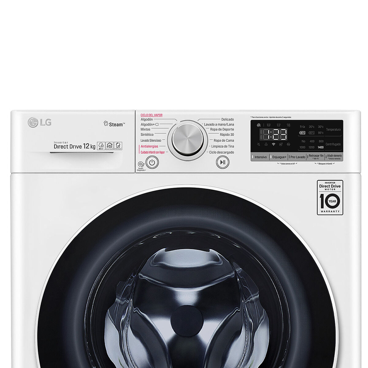 Lavadora Automática LG WM12WVC4S6 12 kg.