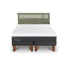 Cama Europea CIC Base Dividida King Ortopedic Advance + Respaldo Dublin Olivo