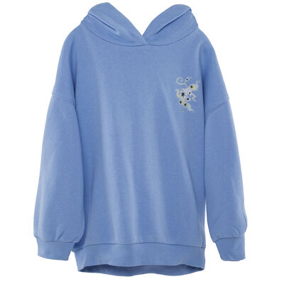 Imagen 1 del producto Polerón Capucha de Algodón Niña Chess Celeste, Lila