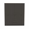 Clóset Vekkahome Pequim 6 Puertas 2 Cajones Negro
