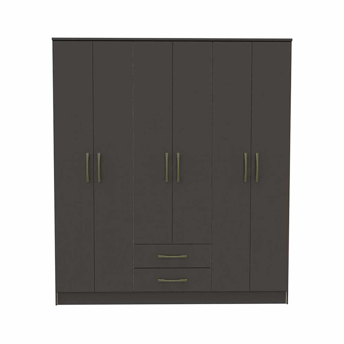 Clóset Vekkahome Pequim 6 Puertas 2 Cajones Negro