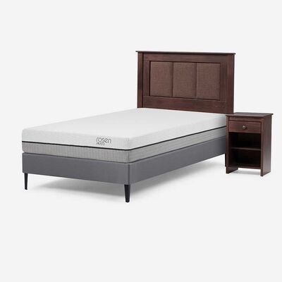 Imagen 2 del producto Cama Europea Rosen 1 Plaza Pratta + Respaldo + Velador
