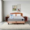 Combo Cama Europea Latam Home 2 Plazas Cannon BD Tela Beige + Textil + Respaldo + 2 Veladores Atlas