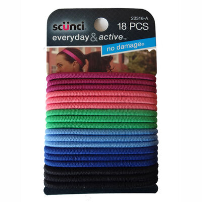 Set Elásticos Gruesos Línea Deportiva Colores, 18 Piezas