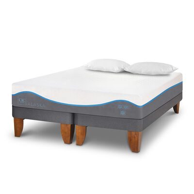 Imagen 2 del producto Cama Europea CIC Base Dividida King Alaska + Almohadas Viscoelásticas