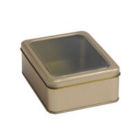 Lata Decorativa Metal Vgo 13 x 11 cm Dorado