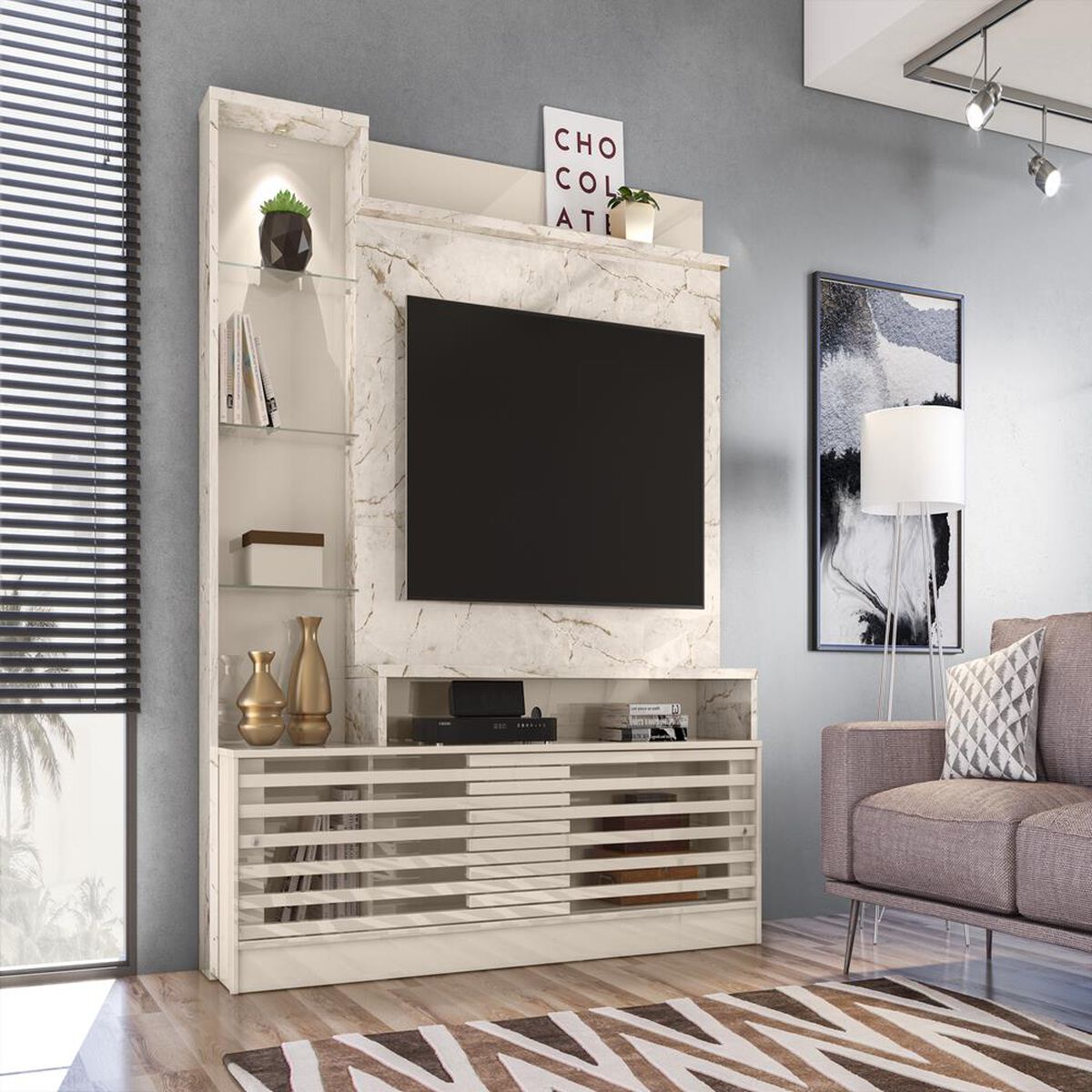 Home TV Altavision Prime Calacata Blanco