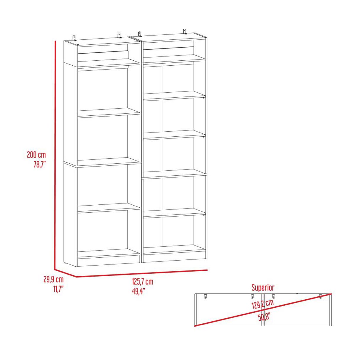 2 Estantes + Complemento TuHome Home Wengue