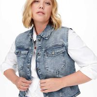Chaqueta Denim Sin Mangas Mujer Only Carmakoma Celeste