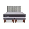 Cama Europea CIC Base Dividida King Ortopedic + Respaldo Sile