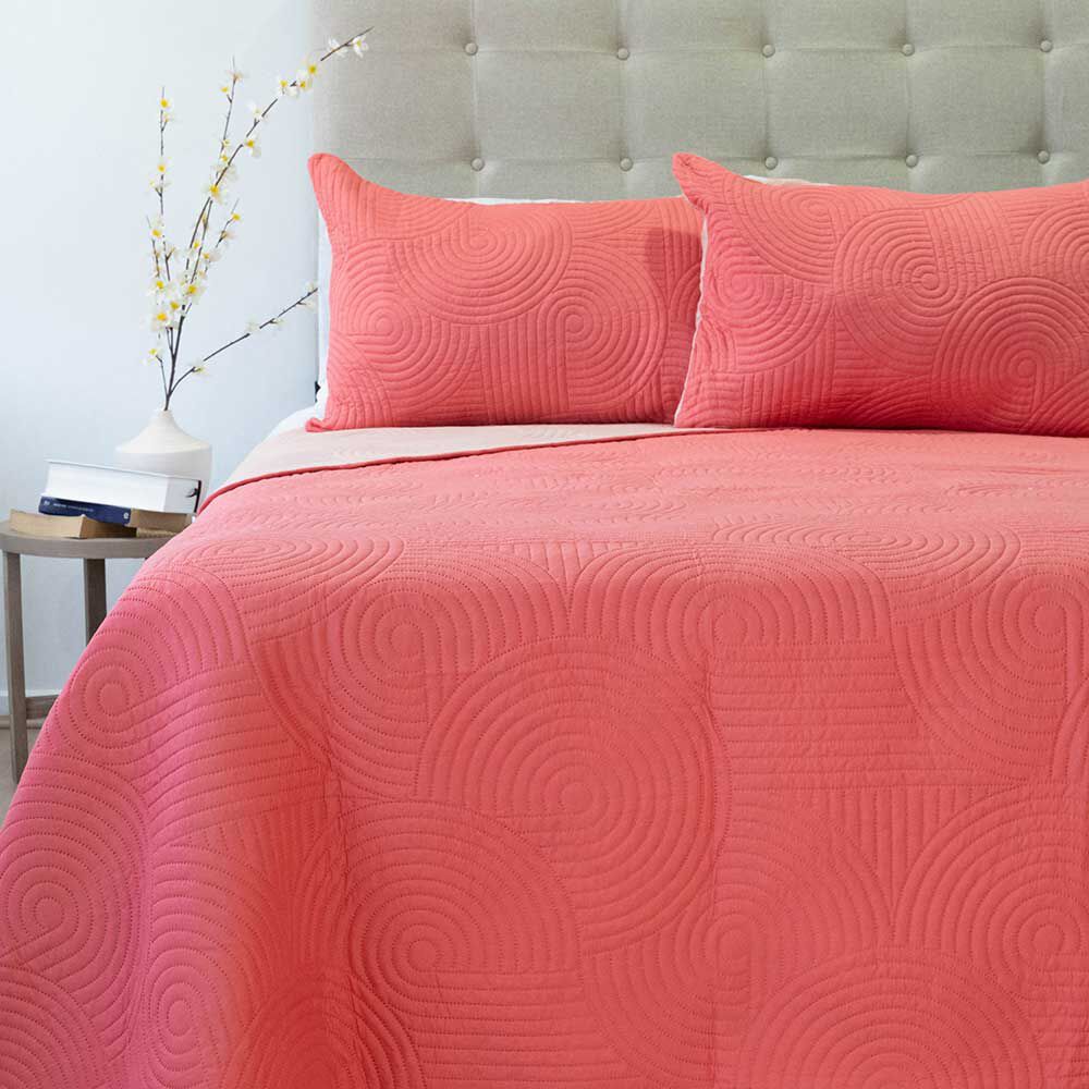 Quilt Doral King Coral Rosa Origins