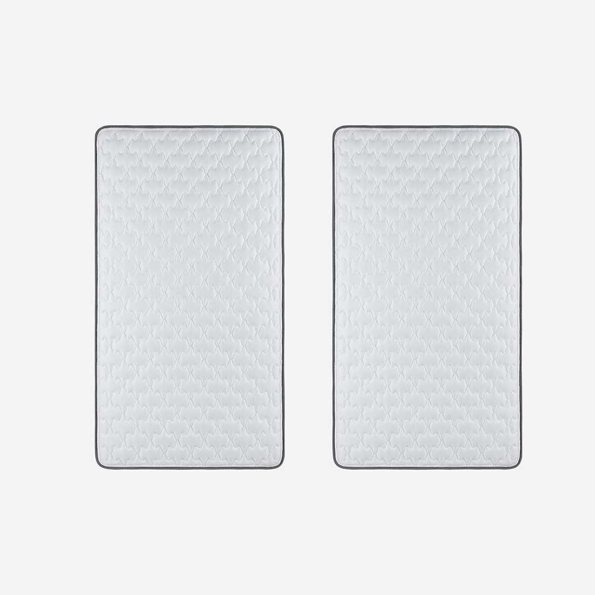 Camas Europeas D&uacute;plex Rosen 1 Plaza Wave + Respaldo + Velador Tabor Caramelo