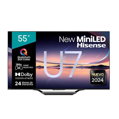 Mini LED 55'' Hisense 55U7N Smart TV 4K