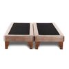 Base Europea Dividida Latam Home 2 Plazas Zen Cuero Beige