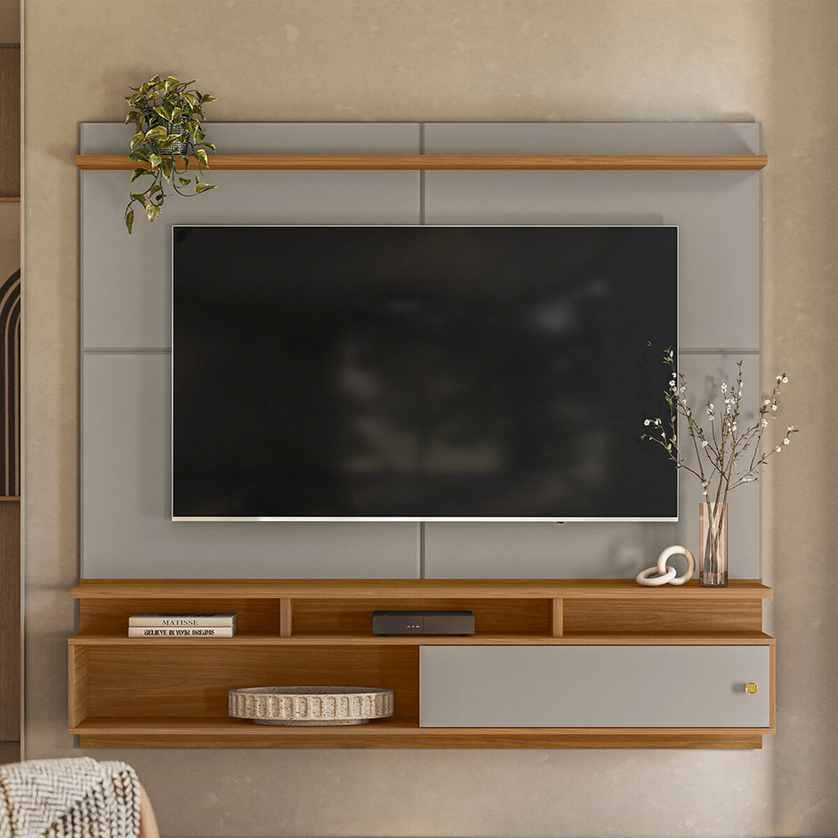 Panel TV Vekkahome Morretes 70" Pulgadas Gris