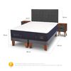 Cama Europea CIC Base Dividida King Súper Premium + Respaldo + Veladores