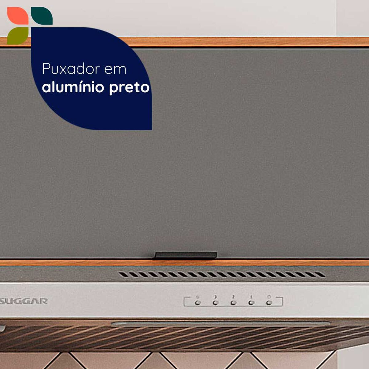 Mueble A&eacute;reo Cocina Roca Casta&ntilde;a 80 cm 1 Puerta Canela-Ceniza