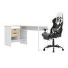 Escritorio + Silla Escritorio Gamer Favatex Normandia Noelle Blanco Negro