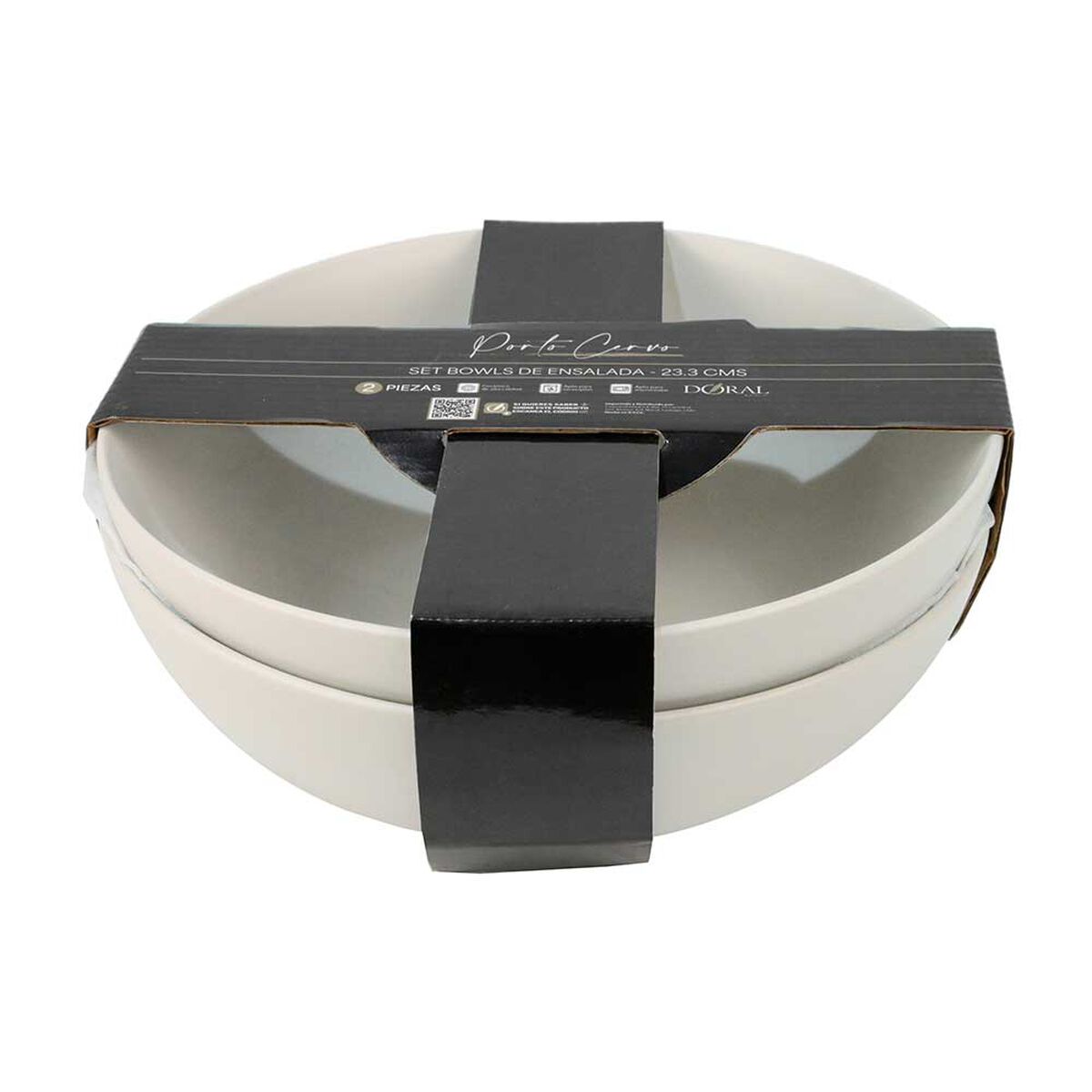 Set 2 Bowls Ensalada Doral Porto Servo Crema