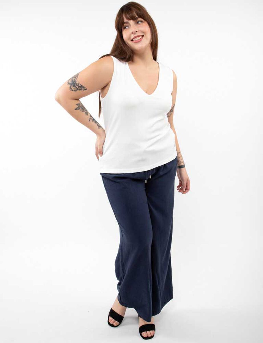 Polera Básica Sin Mangas Mujer Extralindas