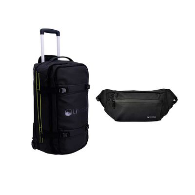 Pack Bolso Maleta Roadtrip 70 Lts Azul + Banano Lhotse
