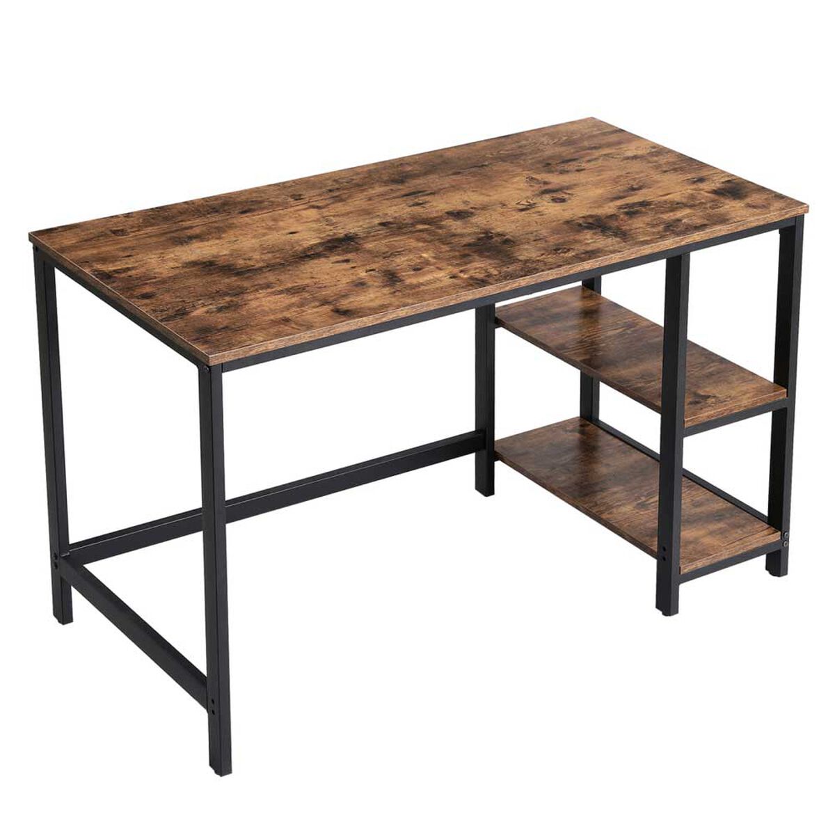 Escritorio Fm Furniture Metalwood Marrón Rústico