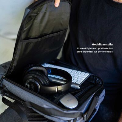 Imagen 2 del producto Mochila Notebook Levo Manager Gris 15,6""