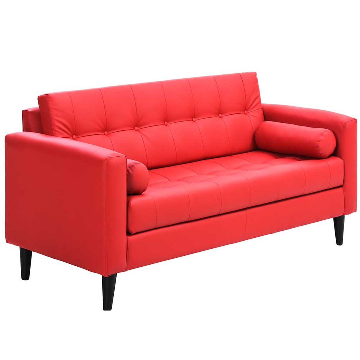 Sofá Bodevir Retro PU 00 3 Cuerpos Rojo 