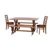 Juego de Comedor Latam Home Sevilla Burgos 2 Sillas + 2 Bancas PU Chocolate