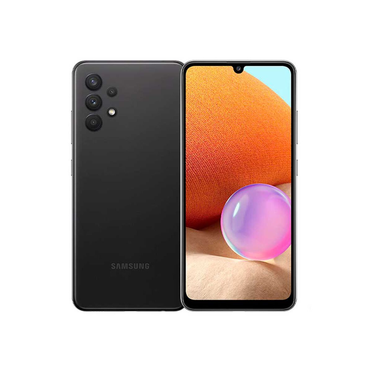 Combo Celular Samsung Galaxy A32 LTE 128GB 6,4" Awesome Black Liberado + Asistente de Voz Amazon Alexa Echo Dot 4ta gen. Charcoal