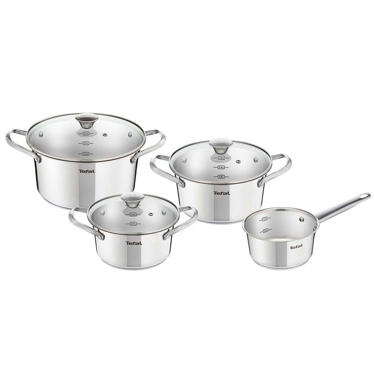 Batería de Cocina Acero Inoxidable Tefal 7 Piezas