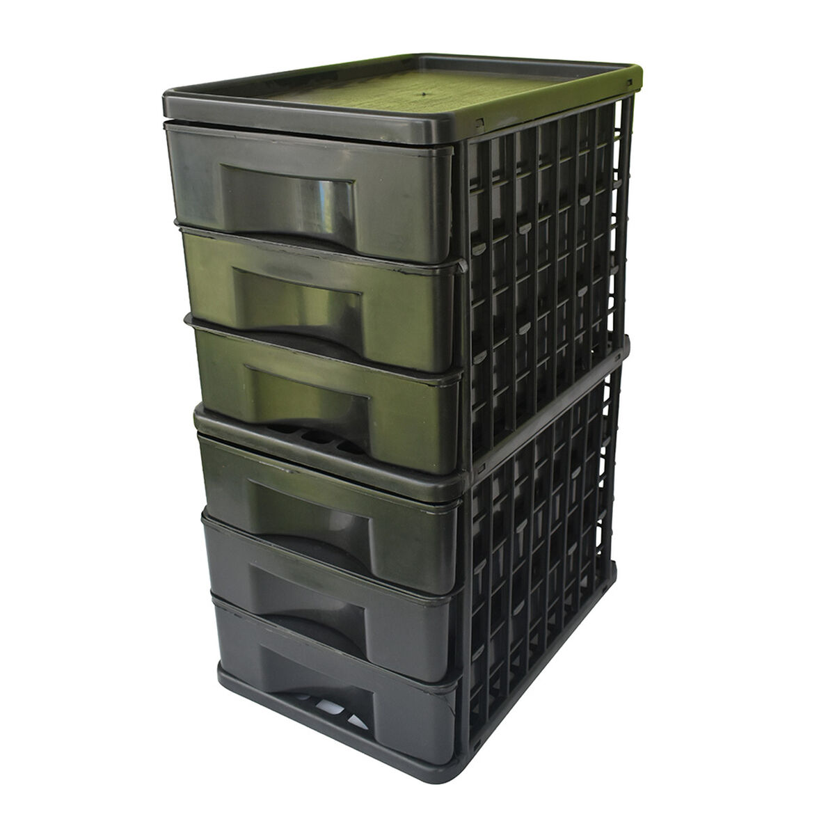 Caja Organizadora Plástica San Bernardo 6 Niveles Negro