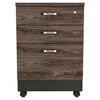 Mueble Archivador TuHome Home Office 3 Cajones Negro Soft Co&ntilde;ac
