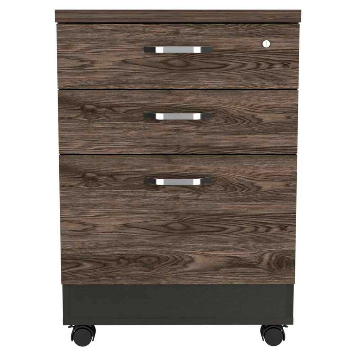 Mueble Archivador TuHome Home Office 3 Cajones Negro Soft Co&ntilde;ac