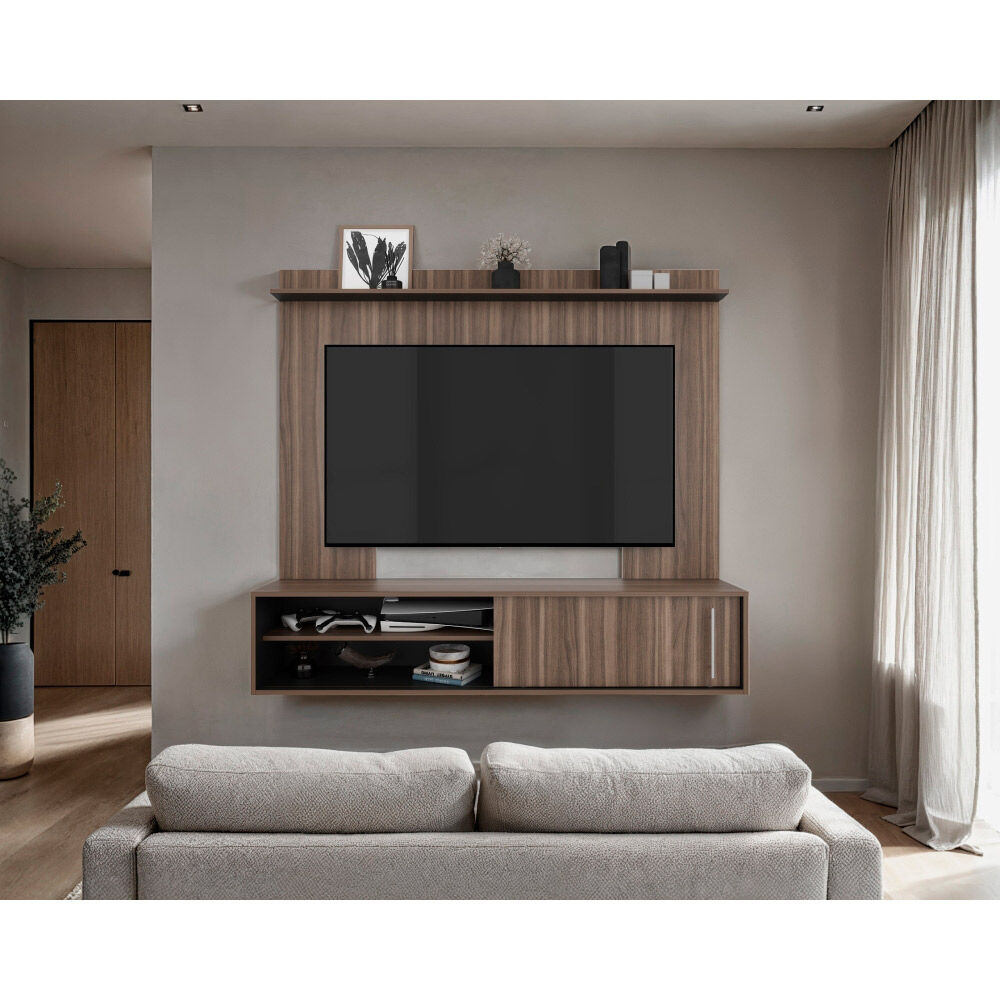 Panel TV Tuhome Bigaf hasta 60" Avellana Wengue