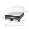 Cama Europea CIC Base Dividida 2 Plazas Ortopedic + Respaldo Danubio