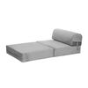 Sof&aacute; Cama Latam Home Velvet Siena 1 Cuerpo Gris