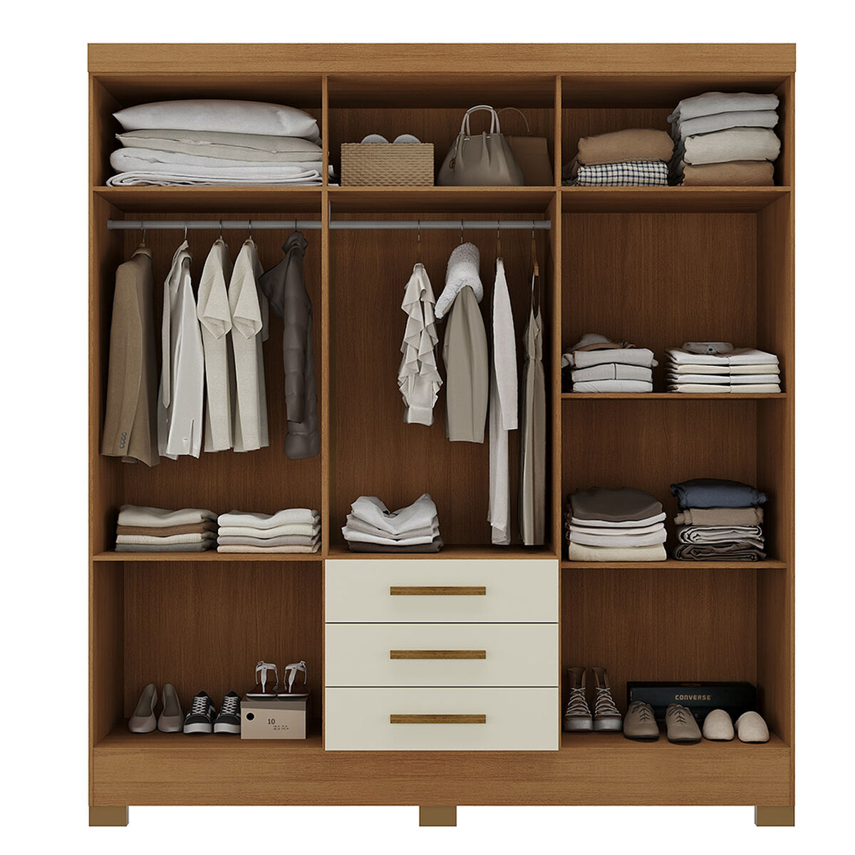 Closet Di Poretti Design Itacare 3 Cajones 6 Puertas Caf&eacute;