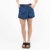 Falda Short Mini Mujer Zibel Azul, Celeste, Gris, Negro