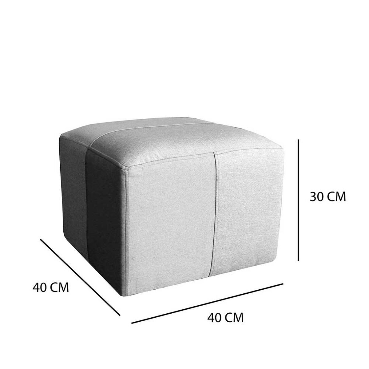 Sof&aacute; Muebles MYM Maxi 3 Cuerpos + Dos Pouf 1 Cuerpo Gris