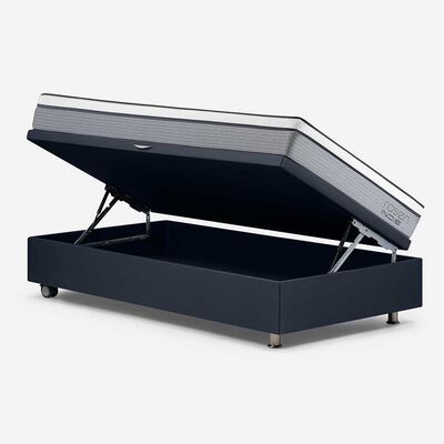 Imagen 2 del producto Boxet Rosen 1 Plaza Indie + Respaldo + Velador Tabor Grafito