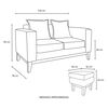Sof&aacute; Living Factory Berlin 2 Cuerpos Beige